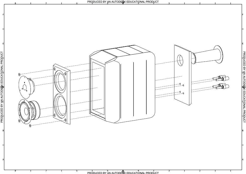 clone sonus faber minima fm2 rendering cad esploso