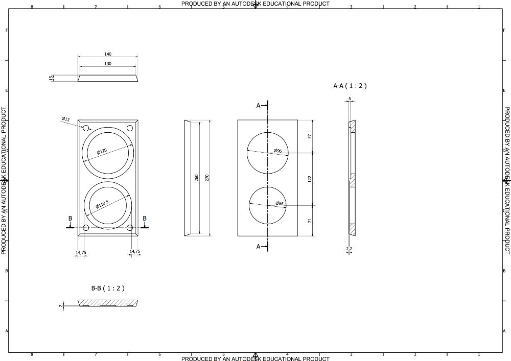 clone sonus faber minima fm2 rendering e cad front