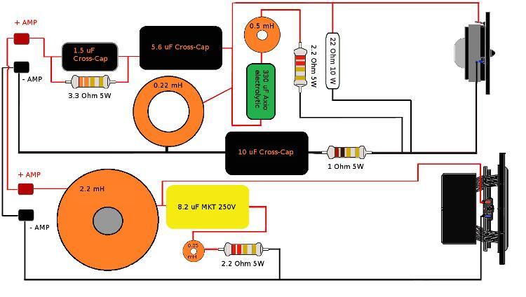 filtro crossover naboo schema montaggio