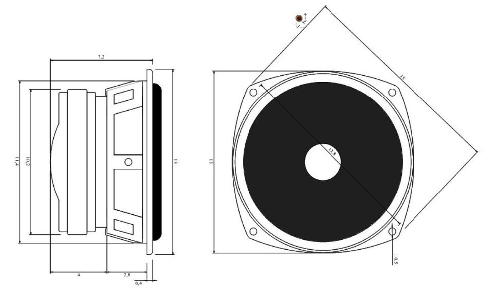 Renato Giussani Priami W130 9 2 mid woofer